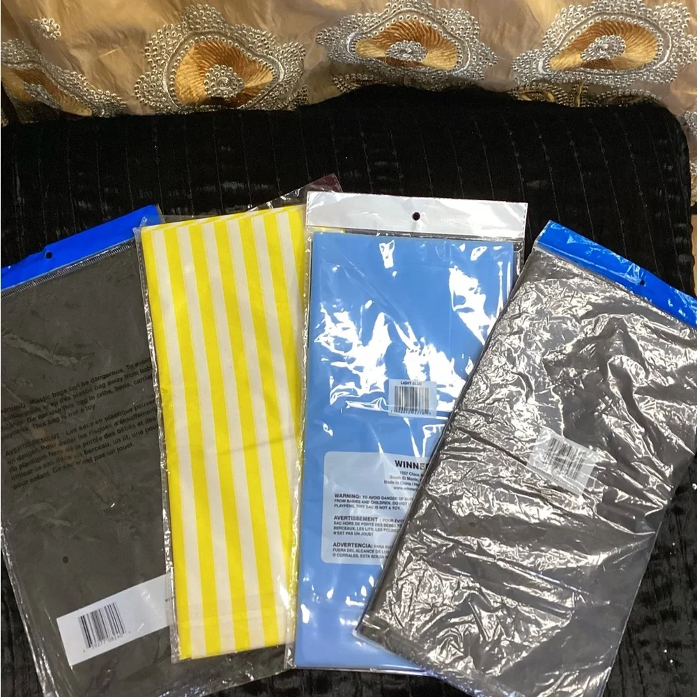 Set of 4 Heavy Duty Disposable Table Cover - Party Supplies 54 x 108